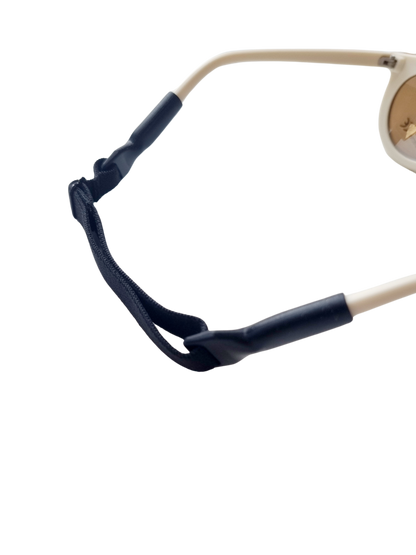 Kinderzonnebril bandjes zwart