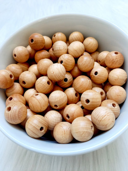 Beukenhouten kralen rond 18mm diy