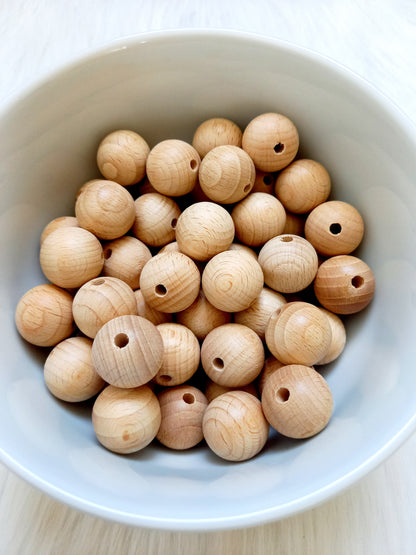 Beukenhouten kralen rond 20mm diy
