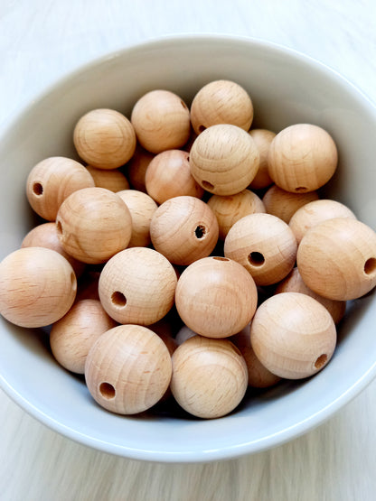 Beukenhouten kralen rond 25mm diy