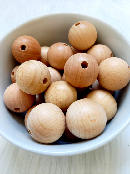 Beukenhouten kralen rond 30mm diy