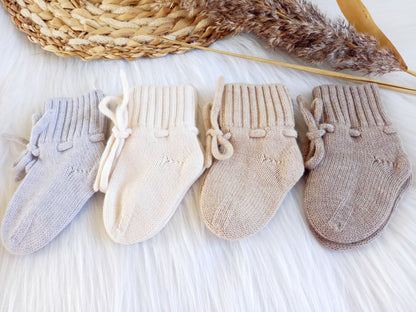 merino baby slofjes, zachte babyslofjes, merino wol