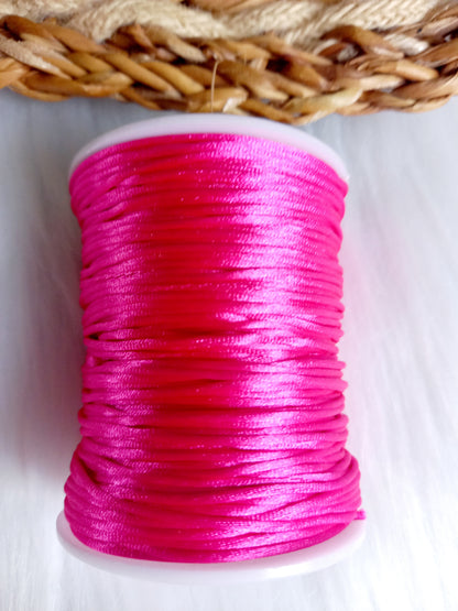 Satijnkoord  1.0mm roze