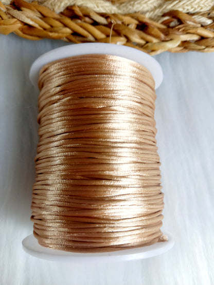 Satijnkoord  1.0mm goud